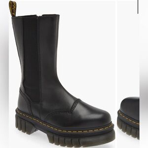 Dr. Martens Black Audrick Platform Tall Chelsea Combat Boot